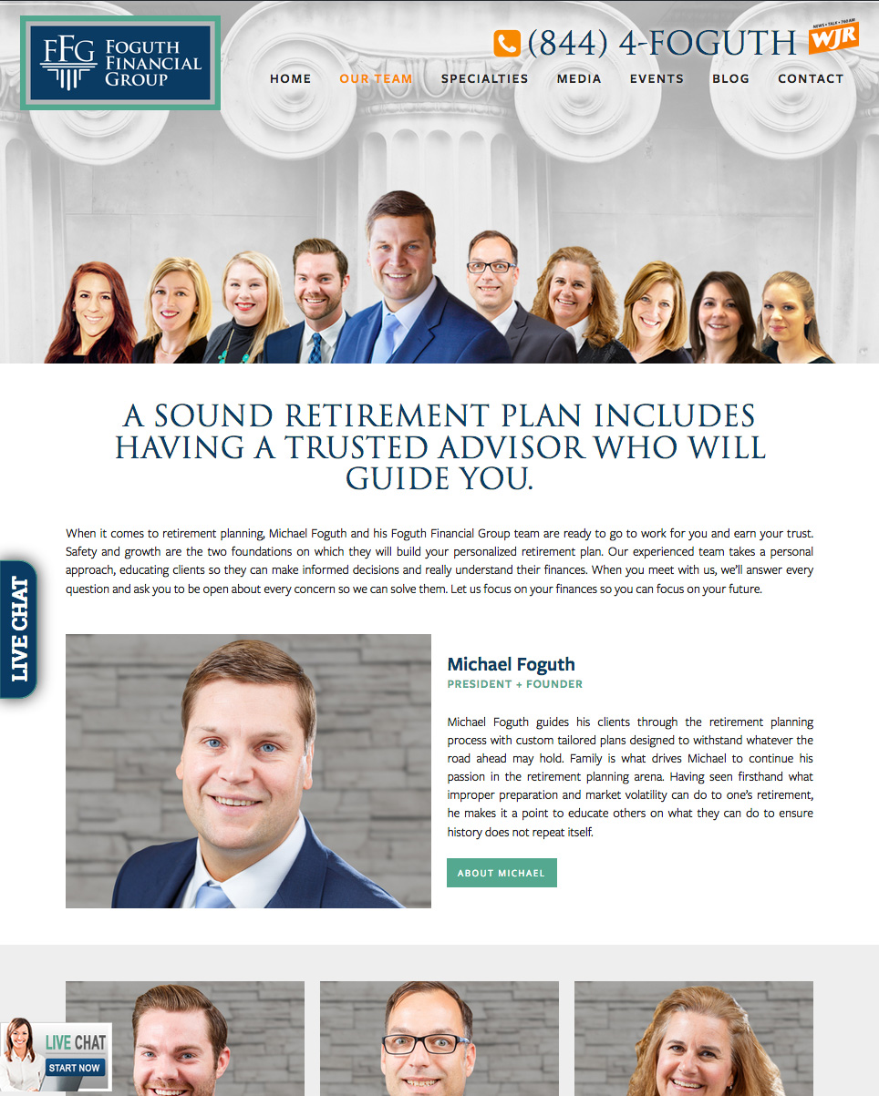 Foguth Financial Group: Team Page